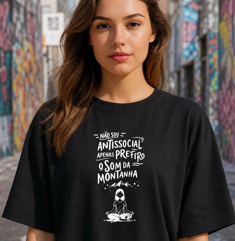 Camiseta Oversized Antissocial | Som da Montanha