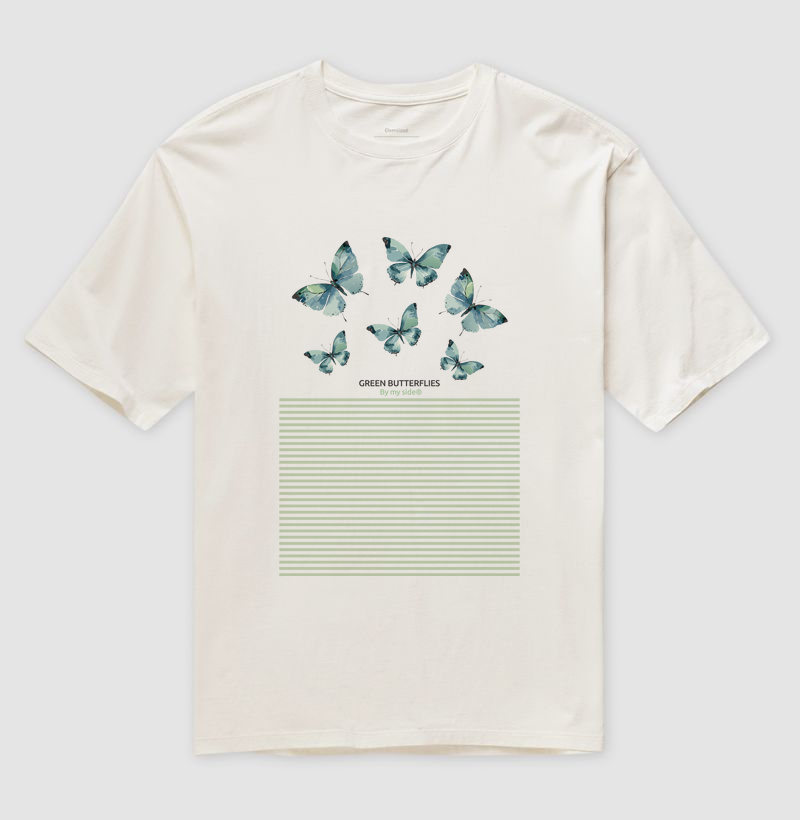 GREEN BUTTERFLY 03 - Oversized