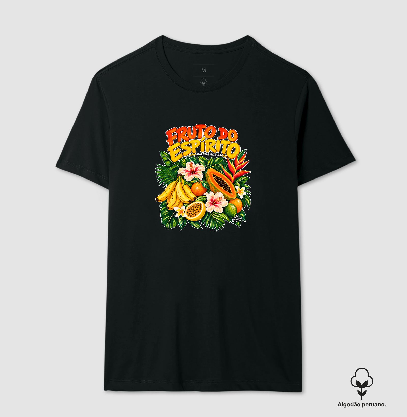 Camiseta Algodão Peruano Feminina Cristã Fruto do Espírito