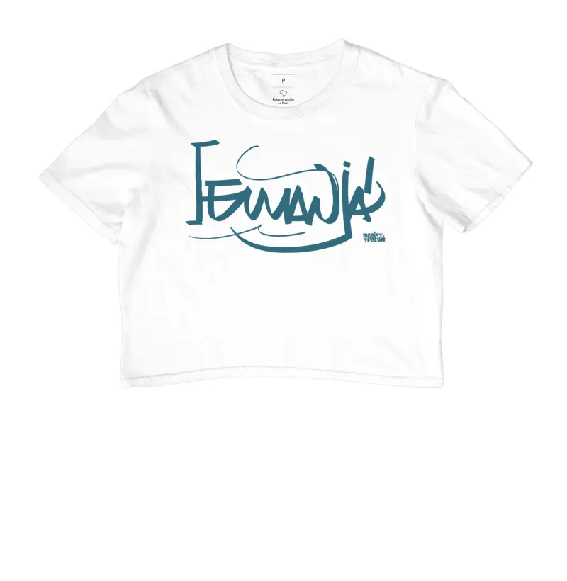 Cropped Iemanjá Blue Colors Maria Patuá