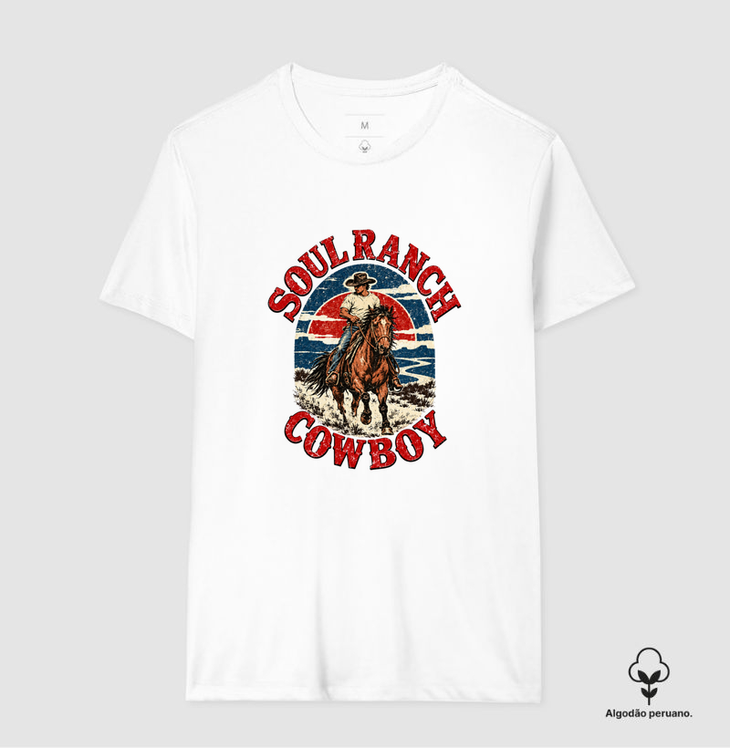 Camiseta em Algodão Peruano Alma de Cowboy - Camiseta Algodão Peruano