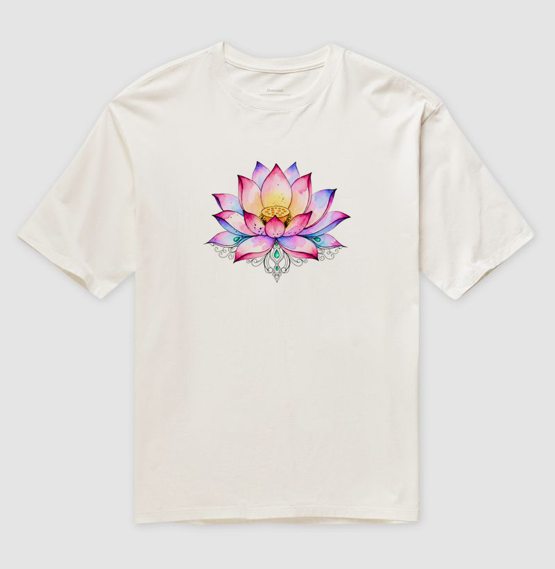 Flor de Lótus - Aquarela