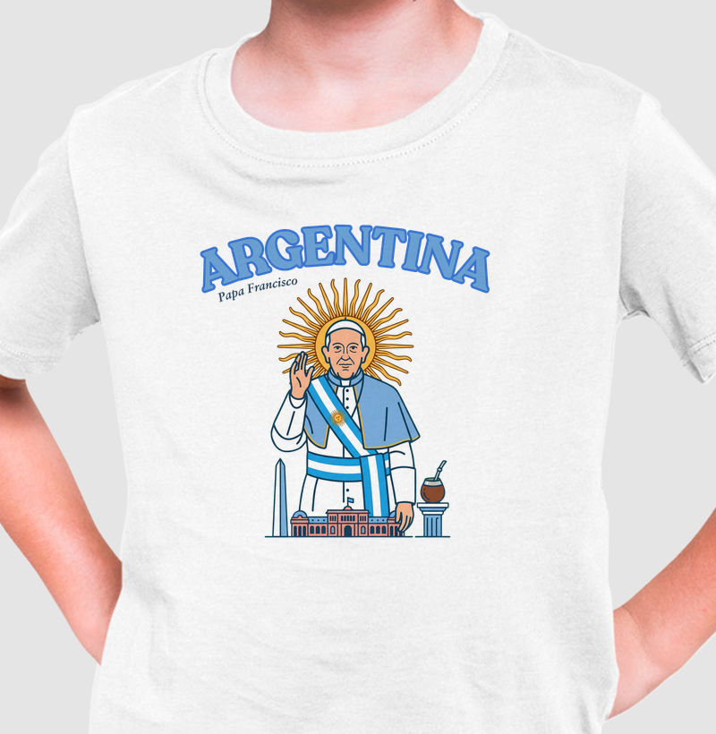 Camiseta Infantil Argentina Papa Francisco