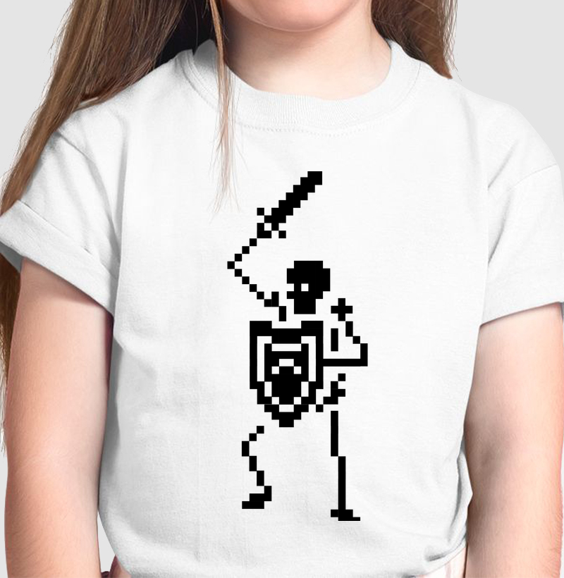 Pixel Skull Sword – Think Tee