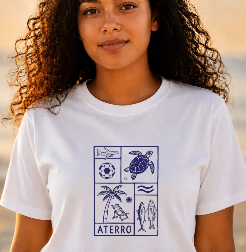 feminina de altinha estampa "aterro" joga bonita