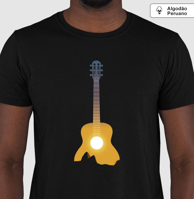 Violão no fim do dia - Algodão Peruano