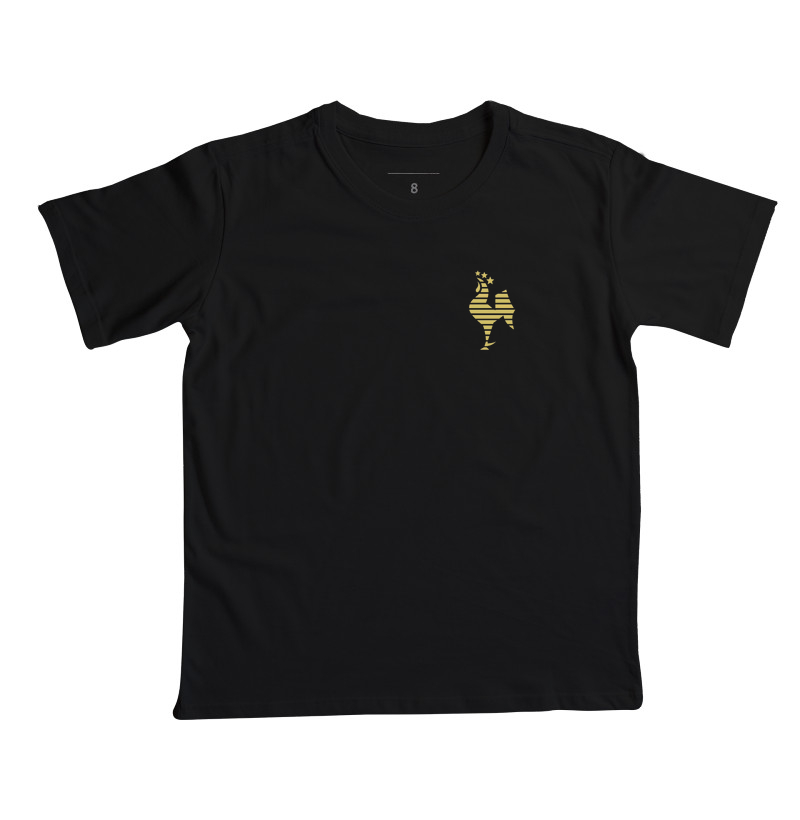 Camiseta Infantil Galo Volpi dourado