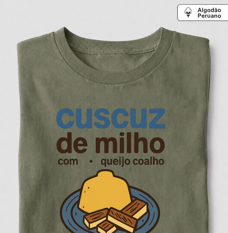 Cuscuz de Milho Pima - Camiseta Algodão Peruano