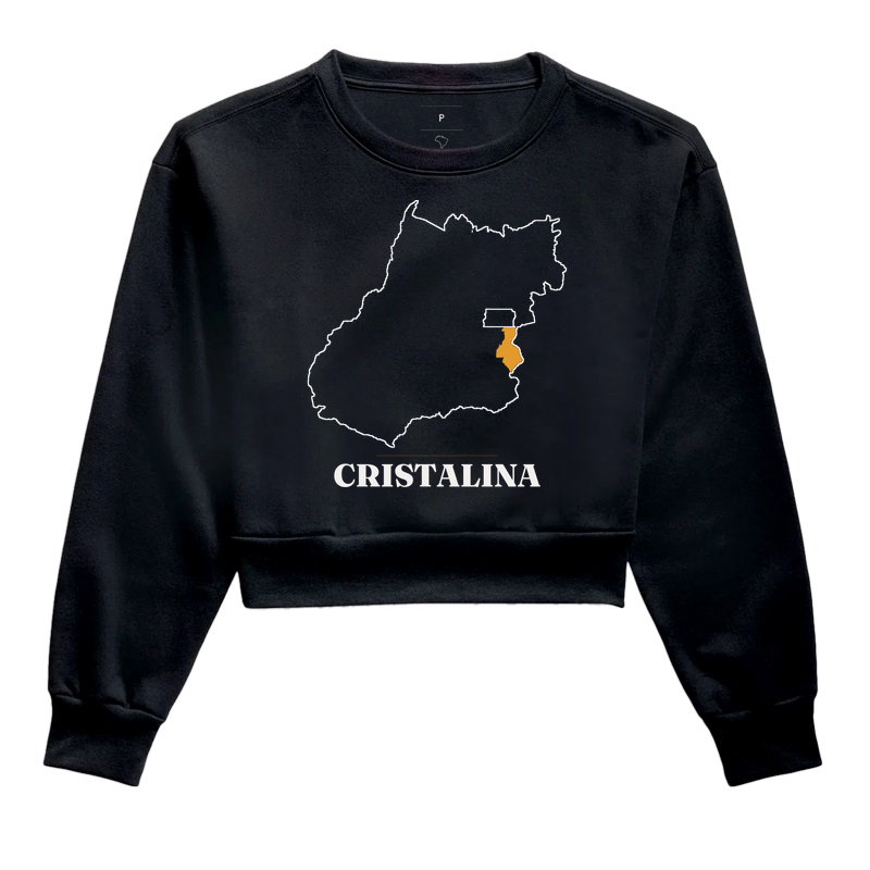 Cristalina | Traço GO - Cropped Moletom