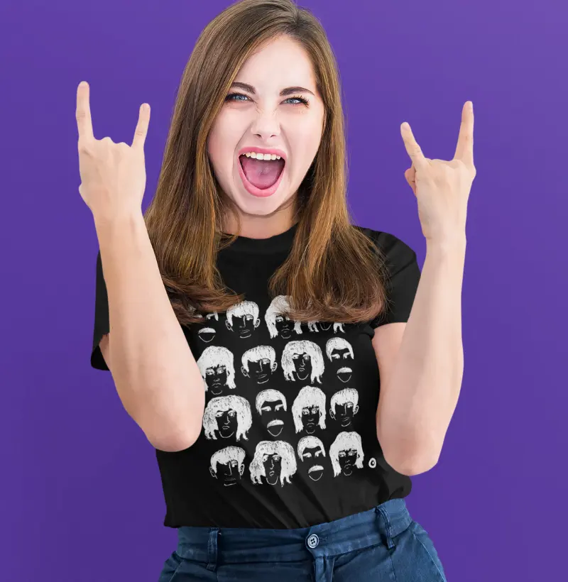 Camiseta Adulto Quarteto Rock by João Pedro Pacheco