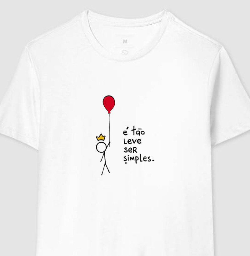 Camiseta É tão leve ser simples