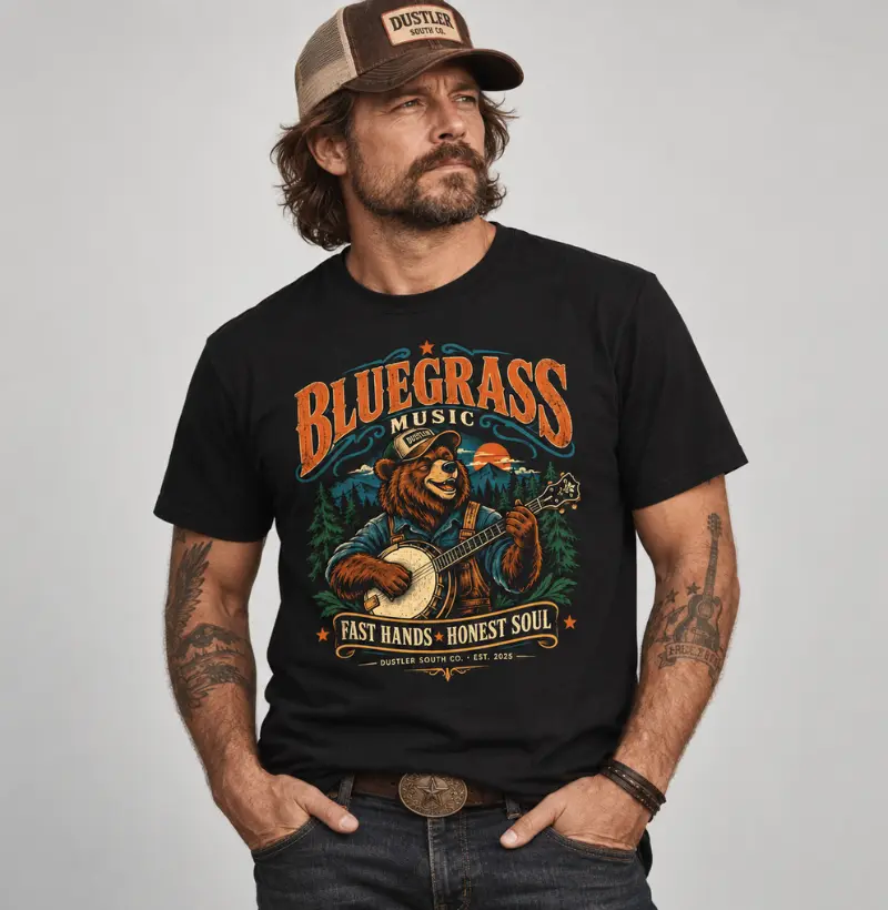 Camiseta Country Masculina Cowboy Hat Heritage Dustler South Co.