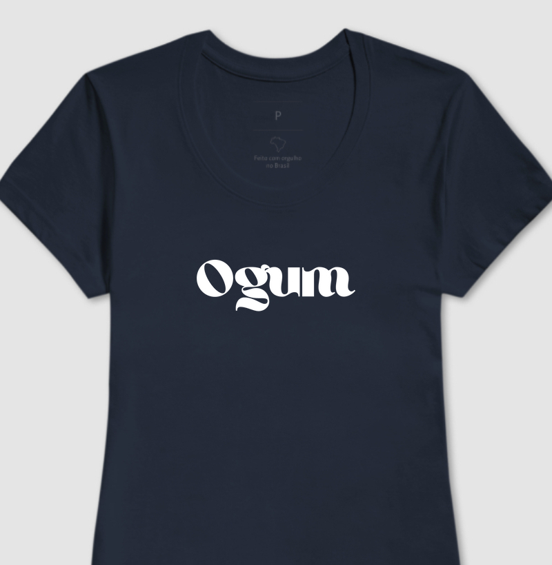 Camiseta Feminina de Algodão Ogum - Força e Proteção em Cada Detalhe