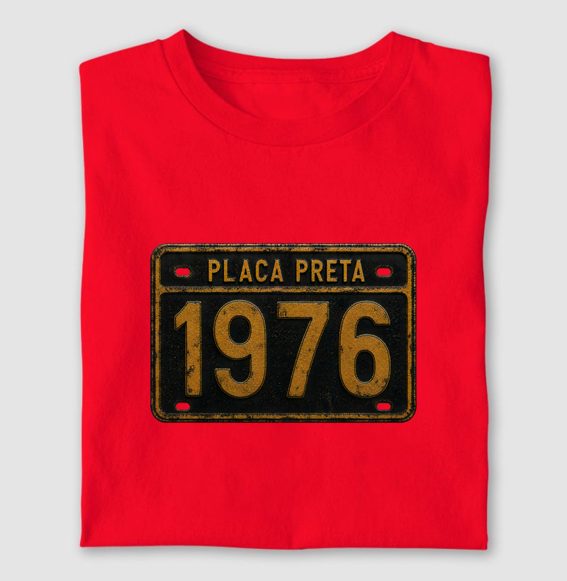 Camiseta Placa Preta 1976