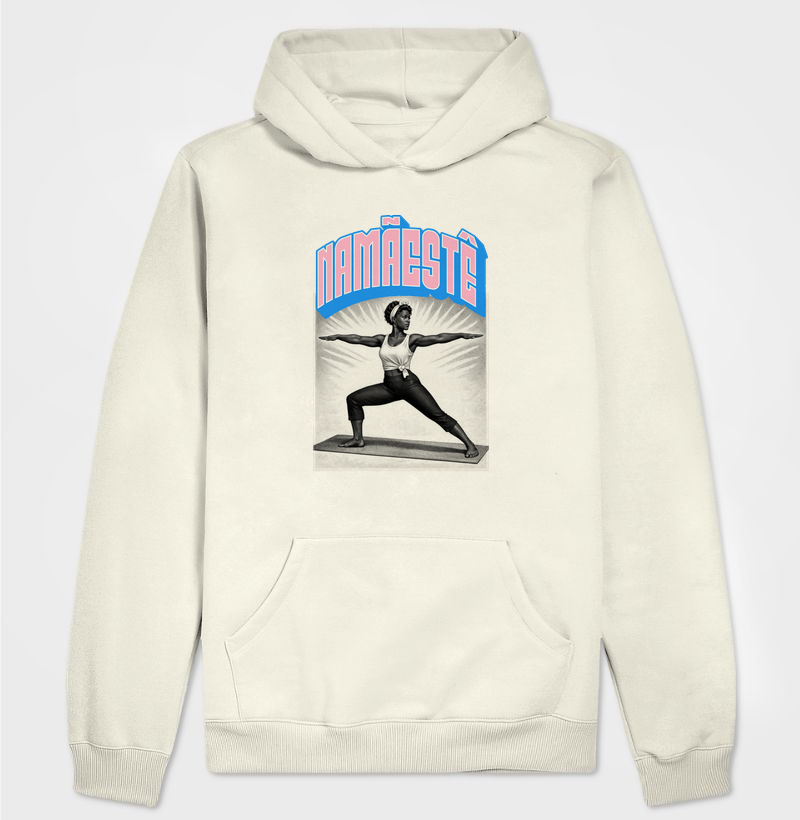 Hoodie moletom Namãestê - Algodão Premium - Virabhadrasana 2 / postura do guerreiro - Mãe 2
