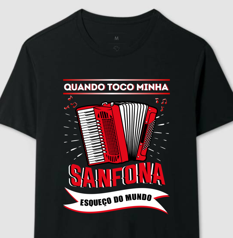 Sanfona - Camiseta Algodão Peruano