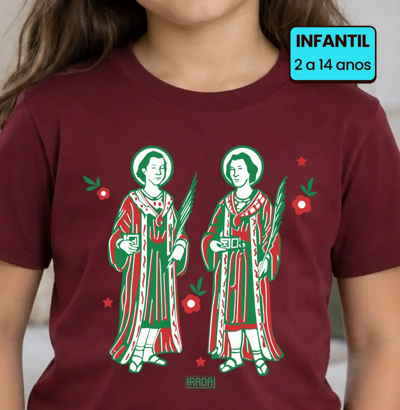 São Cosme e São Damião - Tradicional - Camiseta Infantil