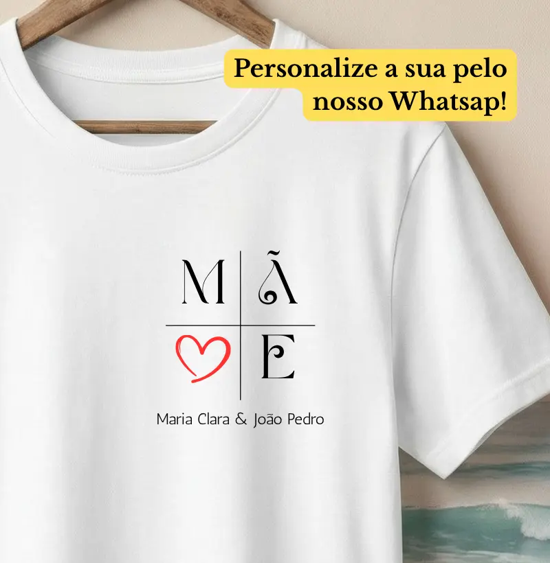 Camiseta Personalizada MÃE / AVÓ MINIMALISTA