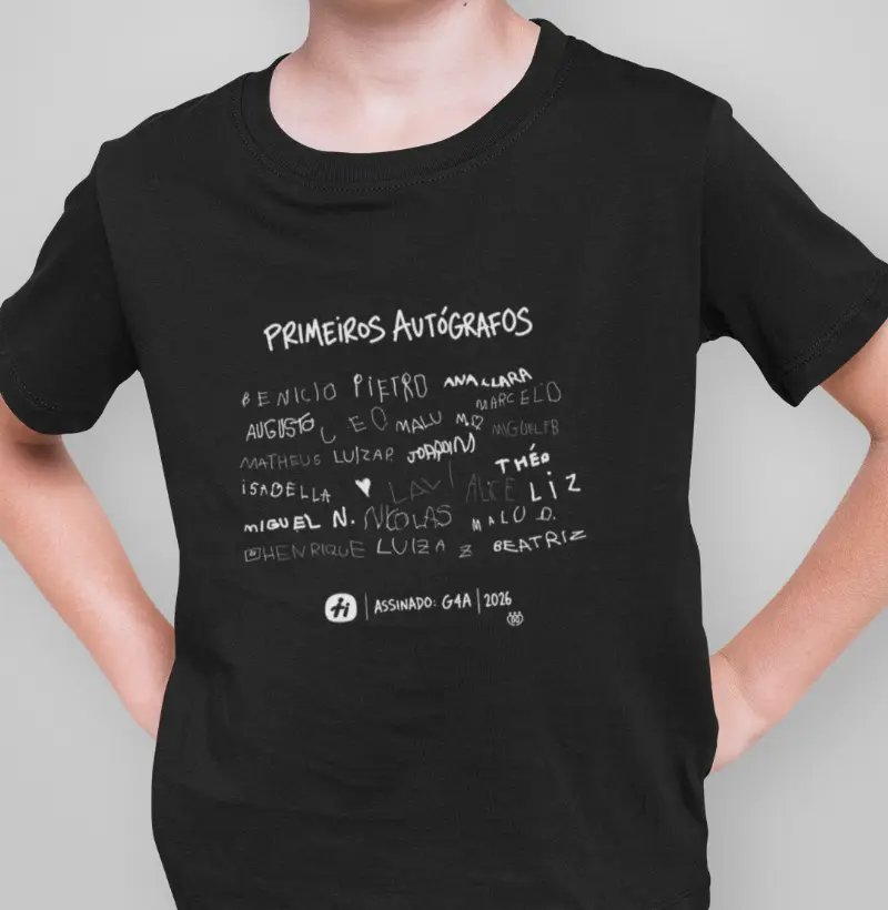Primeiros Autógrafos Infantil - Camiseta Infantil