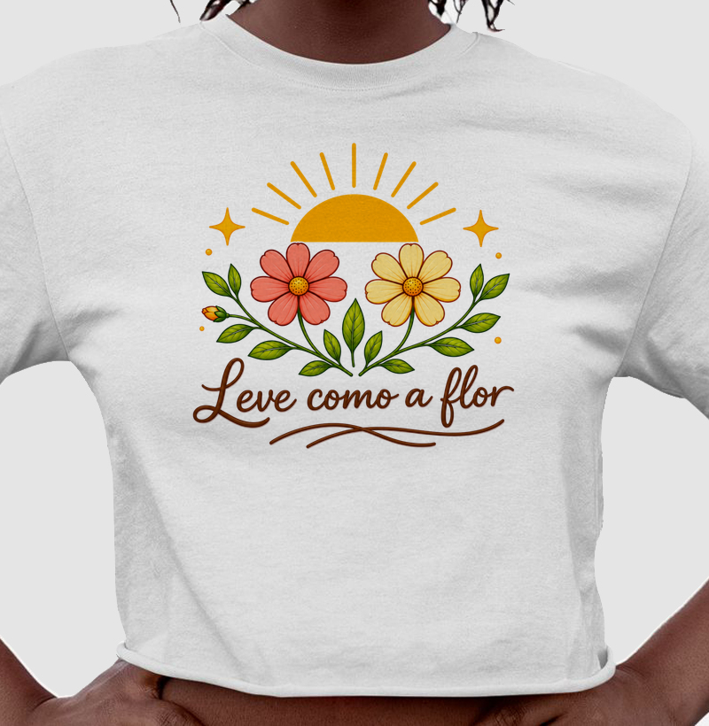 Camiseta Leve como a flor