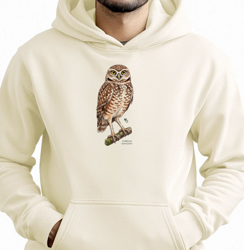 Aves - Coruja-buraqueira - Moletom Hoodie