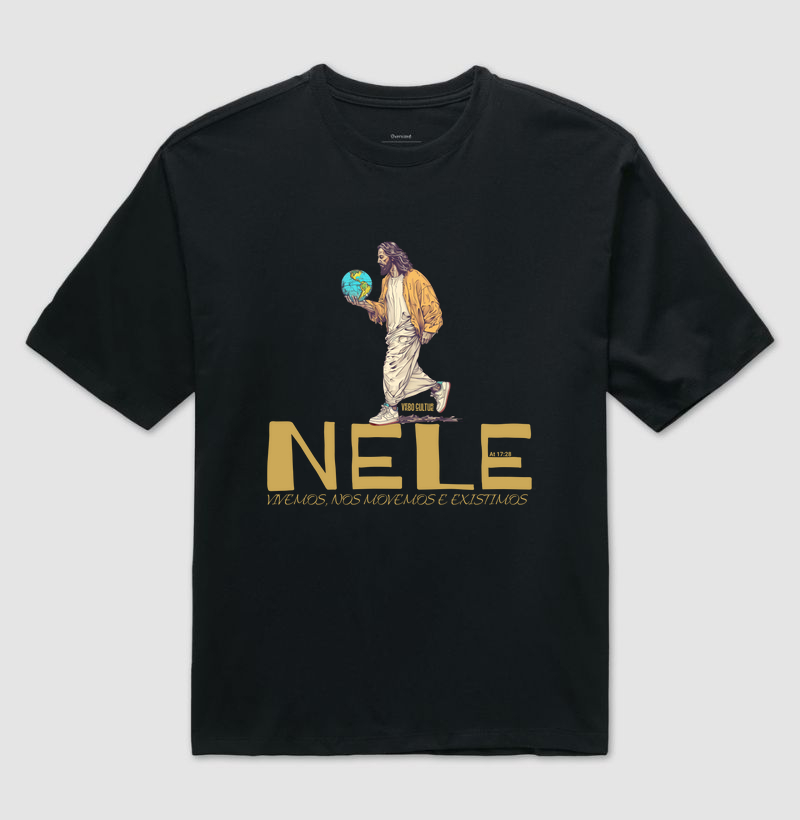 CAMISETA OVERSIZED "NELE NOS MOVEMOS E EXISTIMOS"