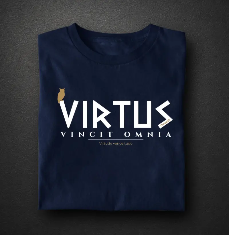 Camiseta: Virtude vence tudo