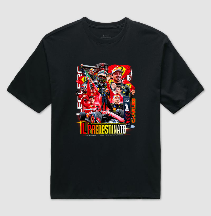 Charles Leclerc edição IL PREDESDINATO (edição limitada) - Camiseta Oversized