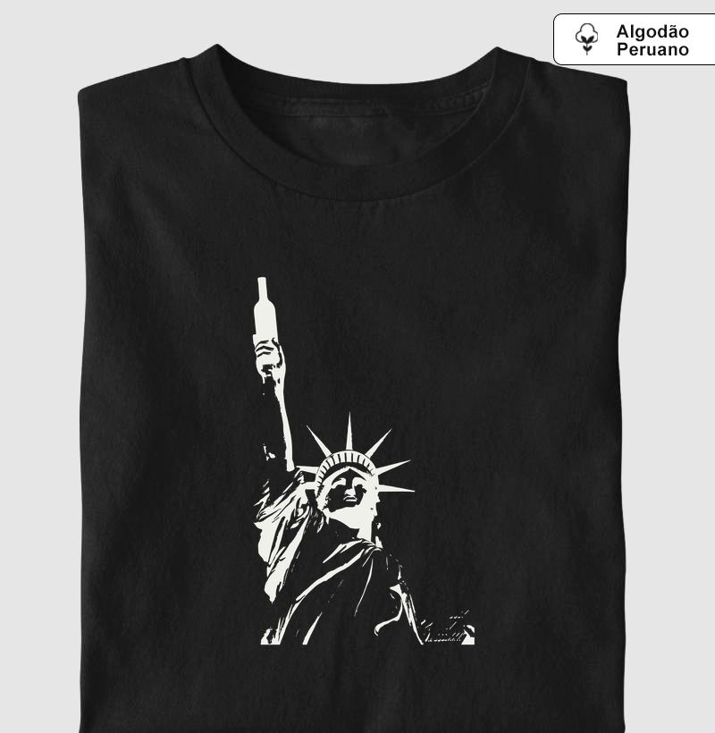 Estátua da Liberdade - Camiseta Algodão Peruano