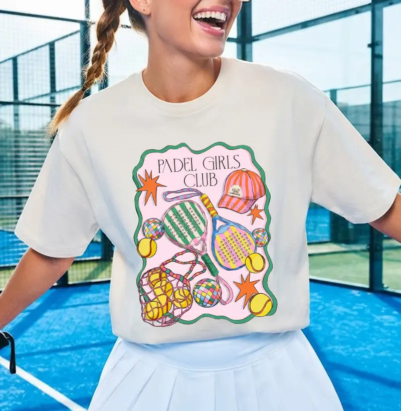 Camiseta Feminina Padel Girls Club Oversized