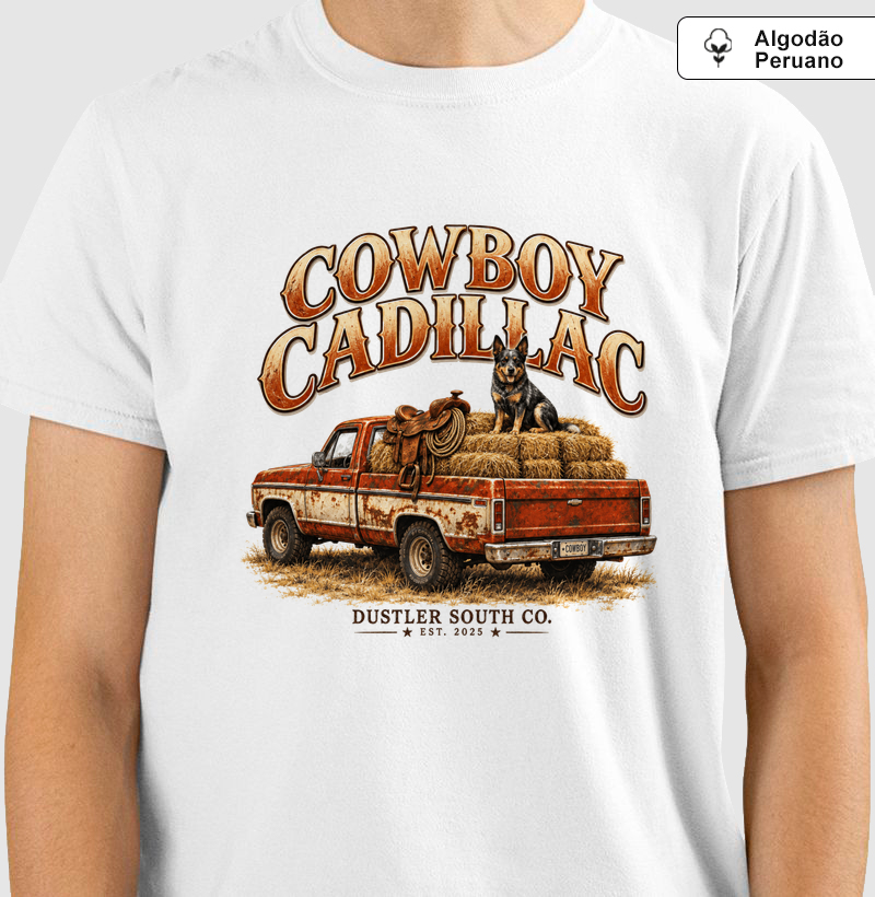 Camiseta Country Masculina Cowboy Cadillac Dustler South Co.