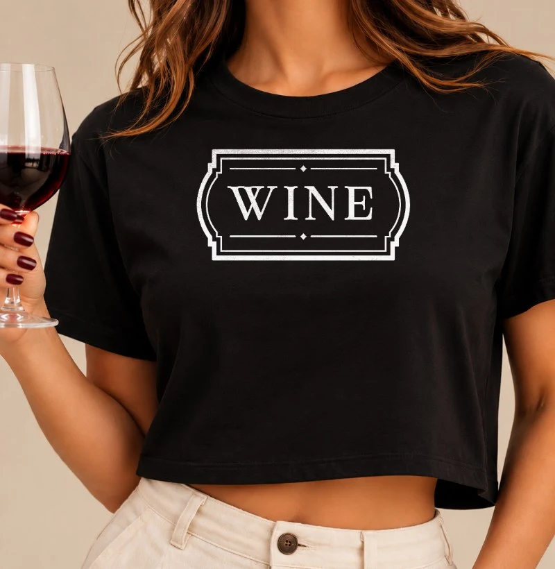 Camiseta Wine Classic - Cropped