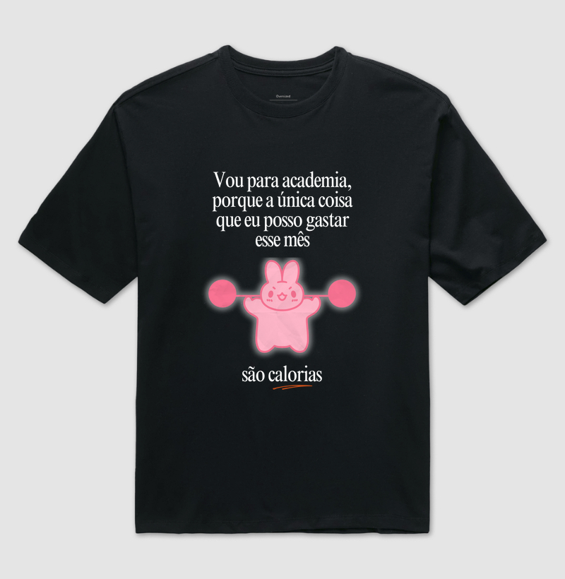 Vou na academia, porque a única coisa que eu posso gastar esse mês, são calorias