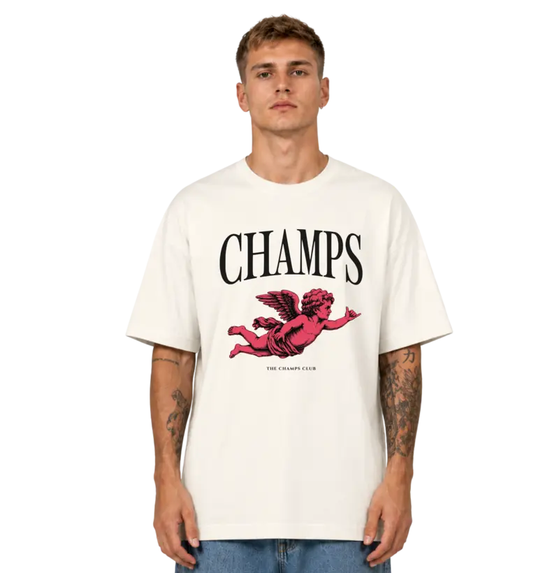 Camiseta Oversized Unissex Off-White Vintage Red Angel