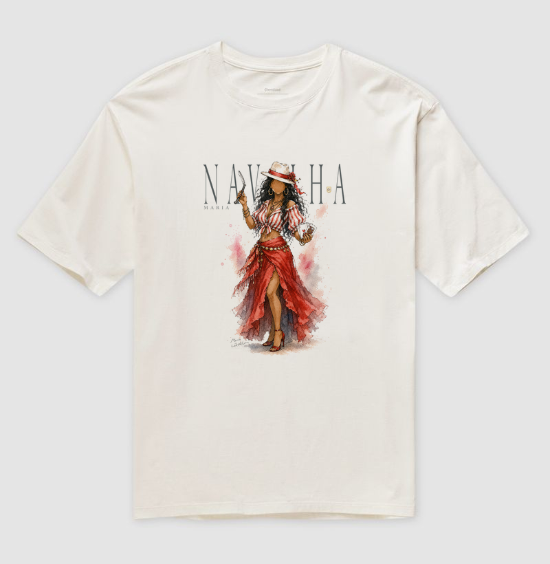 Maria Navalha Maria Patuá - Camiseta Oversized