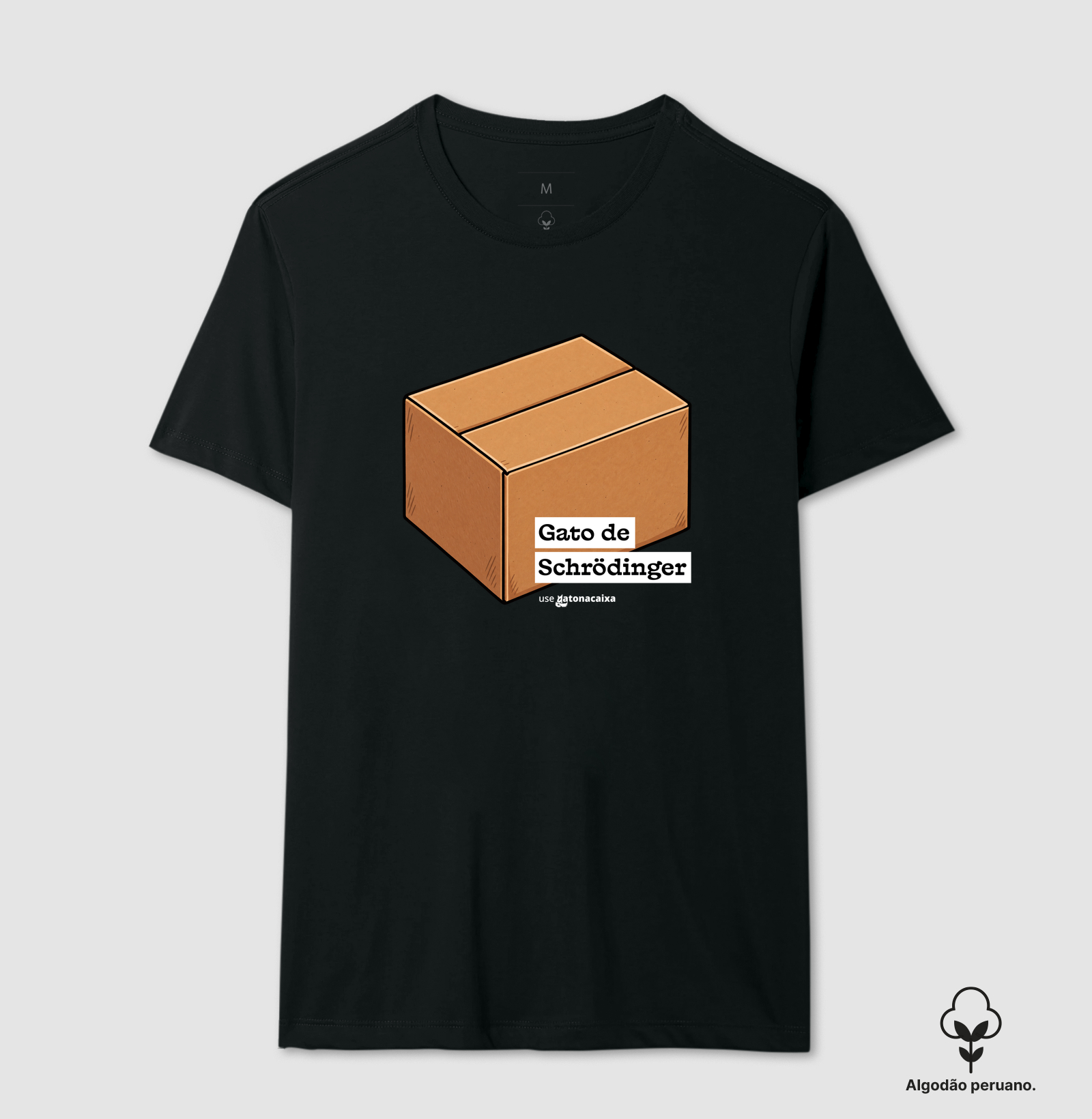 Gato de Schrödinger - Completa - Camiseta Algodão Peruano