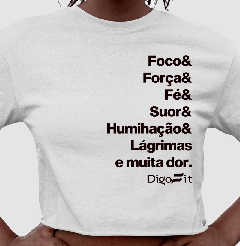 CROPPED ACADEMIA FOCO E MUITA DOR