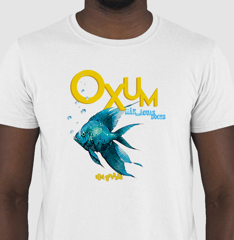 camiseta OXUM mãe das águas doces masculina