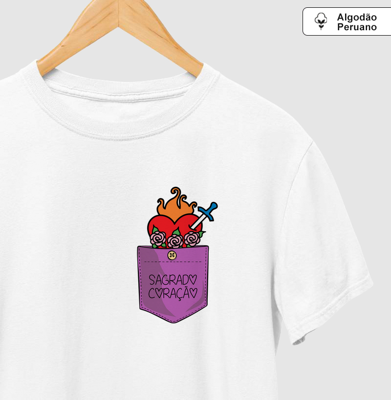 Sagrado Coração de Maria Pocket - Algodão Peruano