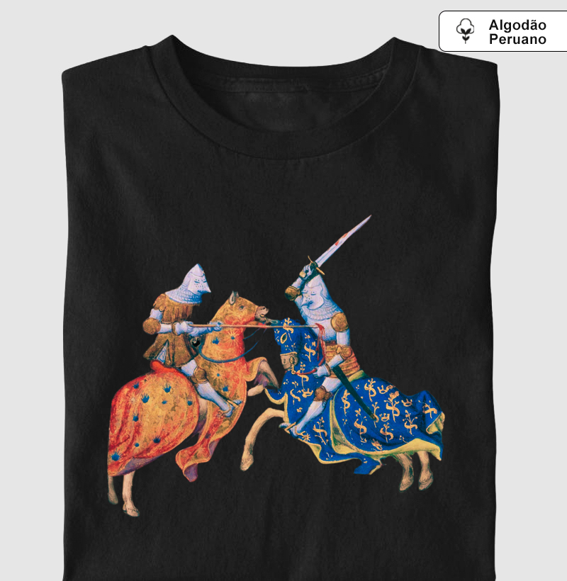 Camiseta Algodão Peruano O Encontro das Lanças – Manuscrito Histoire Romaine