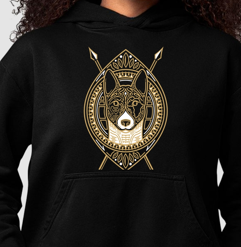 Hoodie Moletom Basenji Tribal