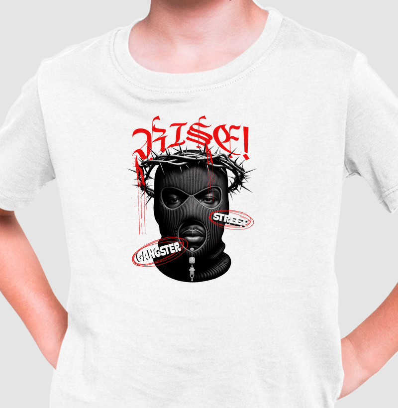 Camiseta Infantil Rise! Streetwear Estampa Premium Unissex – Moda Urbana