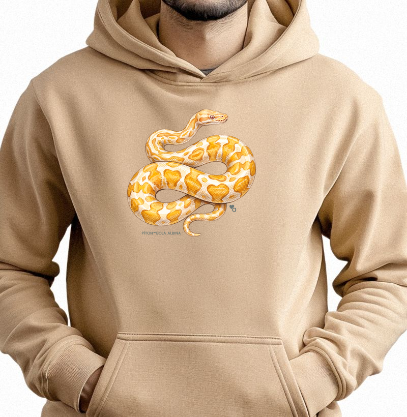 Répteis - Píton-bola albina - Moletom Hoodie - Hoodie Moletom