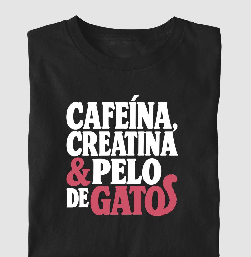 cafeína, creatina e pelos de gatos