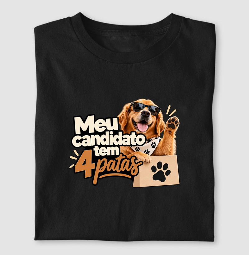 Meu candidato tem 4 patas - Camiseta