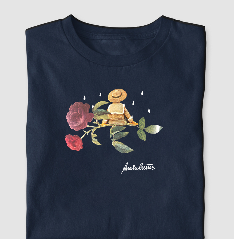 Analu Prestes. MENINO SENTADO NO GALHO DA ROSEIRA.