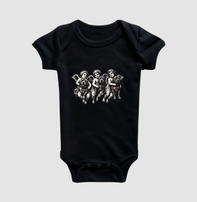 ANJOS COM PITS - Body Infantil