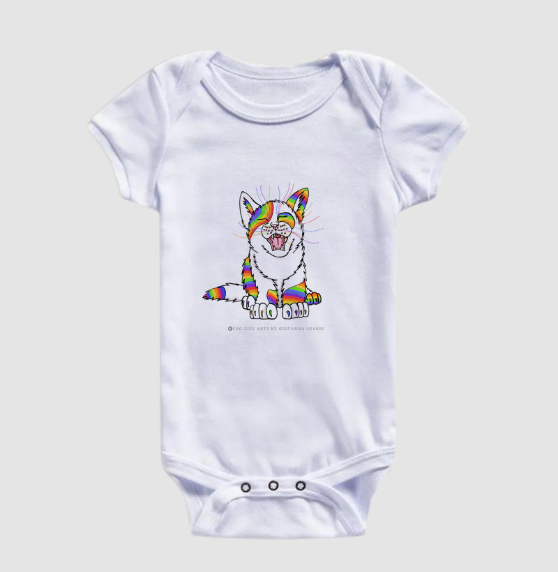 Body Infantil Rainbow Cat by Giovanna Sgarbi