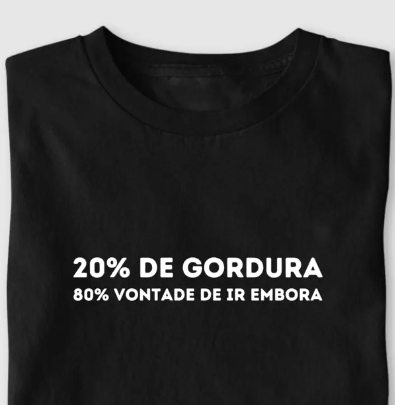 80% vontade de ir embora