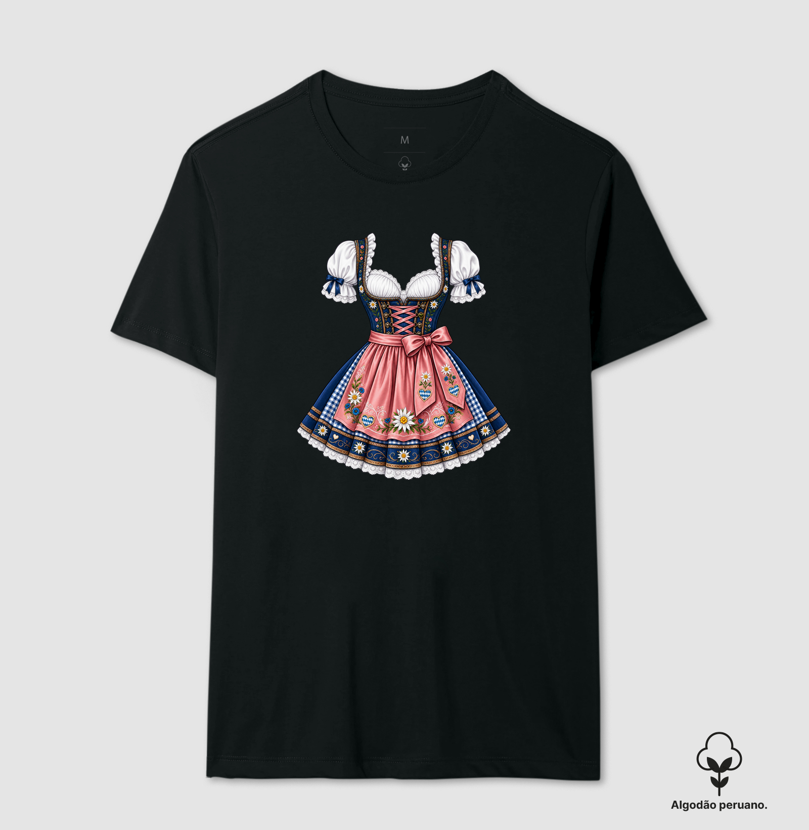 Dirndl Tradicional - Camiseta Algodão Peruano